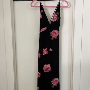 Reformation Deep V Floral Maxi Dress
